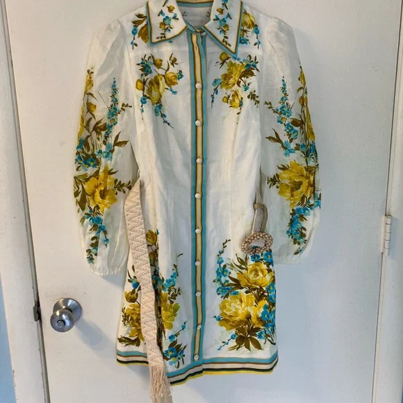 NWT Zimmermann Halcyon Shirtdress Size AU 0P/US 2P - Picture 2 of 12